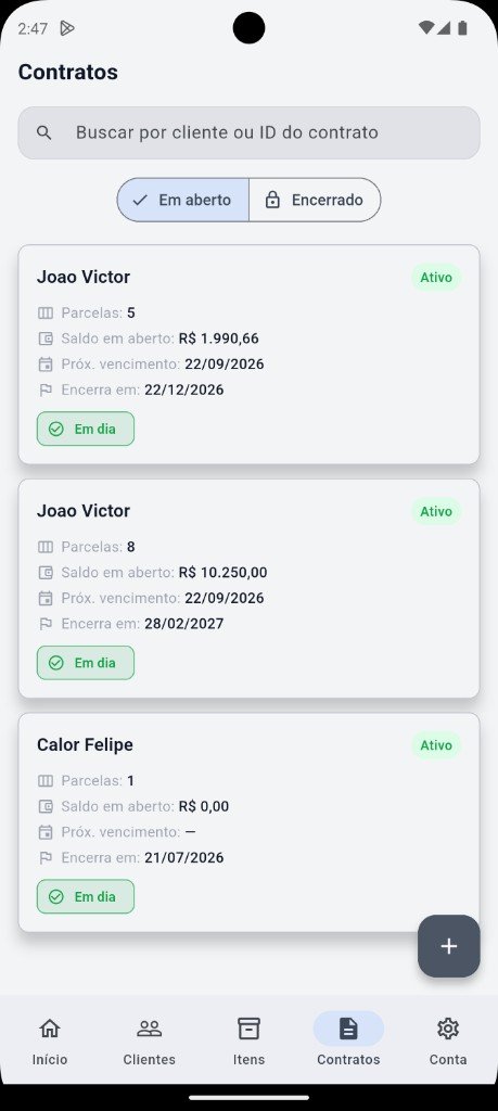 Lista de contratos no Cobre+